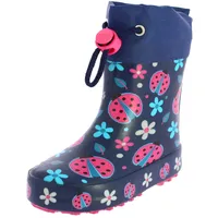 Beck Mädchen Glückskäfer Warm Gummistiefel, Blau, 28 EU