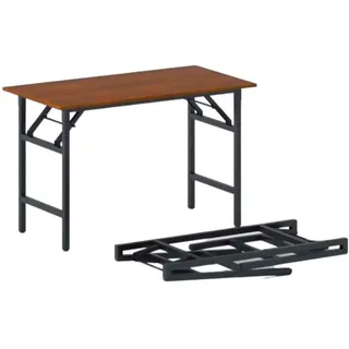 Klapptisch FAST READY, 120x60 cm, schwarzes Metallgestell, Kirschbaum