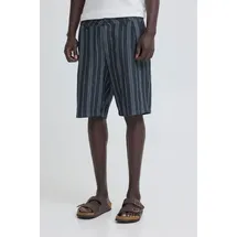 Blend Leinenhose BHMaddox Linen Mix Striped Sommerliche Shorts aus Baumwoll-Leinen-Mix blau S