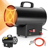 Faziango Gasheizung für innenräume, 15KW 220V Gasheizgerät Gasheizer Gasheizgebläse Propangasheizgebläse 320 m3/h Luftdurchsatz, mit 1,6m Gas...