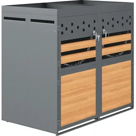 MC Star Mülltonnenbox 2er 120-240 Liter anthrazit