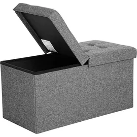Songmics Sitzbank Grau 76 x 38 x 38 cm