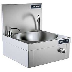 Wandhängendes Becken aus Edelstahl mit schwenkbarem Auslauf Distform