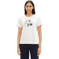 TOM TAILOR T-Shirt mit Motiv-Print, Offwhite, XXL