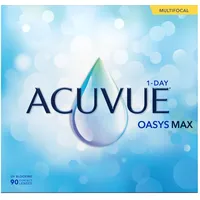 Acuvue Johnson – Johnson Acuvue Oasys Max 1-Day Multifocal (90er Packung) Tageslinsen -2.75 dpt, Addition Low (0.75-1.25) – BC 8.4) mit UV-Schutz