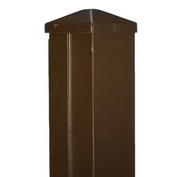 Zaunpfosten Aubing 9 x 9 x 110 cm - Zaunpfahl aus Aluminium, Braun - stabiler Zaunpfeiler - für frostresistente Zäune im Garten & Grundstück