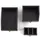 DESIGN DELIGHTS Organizer-Set Schreibtisch Holz 16x21x24 cm Schwarz 3 St.