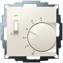 Eberle 191811154502 UP-Raumregler, RAL9010 glänzend 55x55, 5-30C, AC 230V, 1Öffner, 10 A, Temperaturabsenkung ca.4K, Schalter Ein/Aus, Anzeige Regler [QUOTA]Ein[QUOTA] UTE 1011-RAL9010-G-55