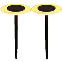 Lumisky Solarleuchte Metall H35cm 2er Set schwarz