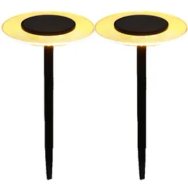 Lumisky Solarleuchte Metall H35cm 2er Set schwarz