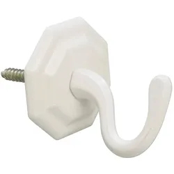 Raffhaken GARDINIA "Zierhaken Klassik" Gr. 1, weiß, L:4cm, Raffhalter, zum Raffen und Drapieren