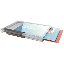 Ausweishülle Pushbox DUO - Kunststoff, transparent, 10 Stück