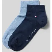 Sneaker-Socken aus Baumwoll-Mix im 2er-Pack Modell '2ER QUARTER', Bleu Melange, 39/42