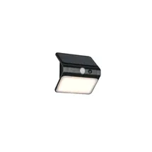 RL LED Außenwandleuchte schwarz B 12 cm, spritzwassergeschützt, inkl. Dämmerungssensor