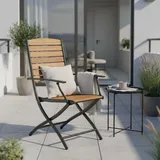 Merxx Santorin Gartensessel 55 x 61 x 97 cm graphit/natur