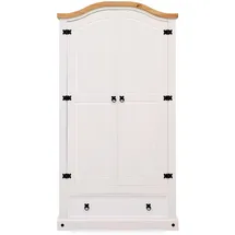 Idimex Kleiderschrank Campo 100 x 190 x 51 cm Weiß/Natur