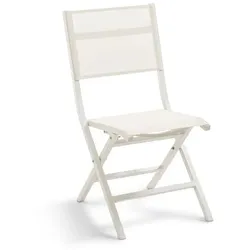 Klappstuhl Picton, Aluminium Weiß