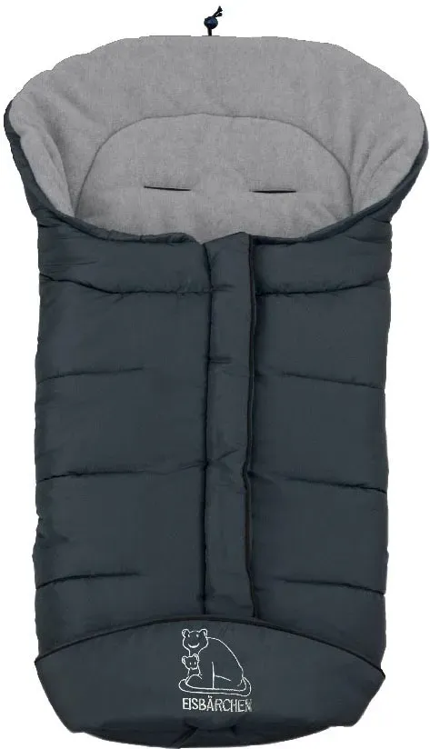 Heitmann Felle Fußsack »Eisbärchen - Winterfußsack Copy Fleece«, mit Fleecefutter, Mumienform möglich, für Kinderwagen, waschbar Heitmann Felle dunkelgrau