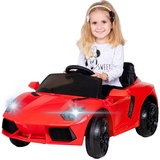 Actionbikes Motors Kinder-Elektroauto Super Sport, 50 Watt, 12 Volt, Fernbedienung, LEDs, Soundmodul, Bremsautomatik (Rot)