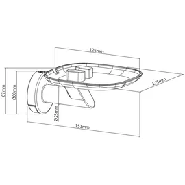 My Wall HS16L Lautsprecher-Wandhalterung Starr Wandabstand (max.): 151mm schwarz