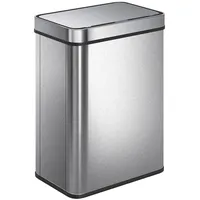 50 L Sensor-Mülleimer, automatischer Deckel, Edelstahl, vielseitig einsetzbar, Silberfarben