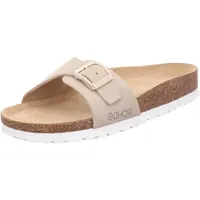 Rohde Damen Pantolette Leder Tieffußbett Schnalle Alba 5589, Größe:41 EU, Farbe:Beige