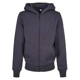 Build Your Brand Organic Basic Reißverschlusspullover Navy 122-128 cm