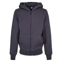 Build Your Brand Organic Basic Reißverschlusspullover Navy 122-128 cm