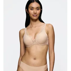 Triumph Body Make-Up Illusion Lace WP mit Bügel, Gepolstert, Verstellbare Träger, 80D, Nude Beige