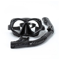 Rouemi Schwimmbrille Schnorchelset für Erwachsene mit Taucherbrille und Trockenschnorchel schwarz