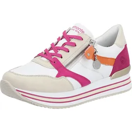 remonte Schnürschuh Damen Orange/Weiß/Rosa 38