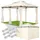 Tectake Luxus Gartenpavillon 4 x 3 m inkl. 6 Seitenteile creme