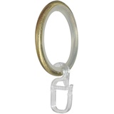 GARESA Gardinenring »Ring mit Haken«, (20 St.), für Durchmesser bis 20mm, einfache Montage, goldfarben
