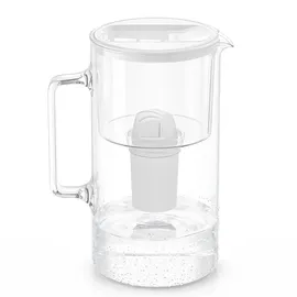 Wessper Wasserfilterkanne Glas Weiß 3 L