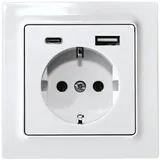 Eltako Schuko-Steckdose DSS55E+USBA+C-wg Weiß
