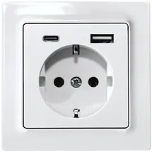 Eltako Schuko-Steckdose DSS55E+USBA+C-wg Weiß