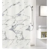 KLEINE WOLKE Duschvorhang Marble 180 x 180 cm grau
