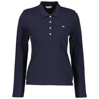 GANT Shield Piqué Langarm-Poloshirt - Blau - M