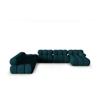 Micadoni Ecksofa Bellis, modular Panorama 7-Sitzer blau