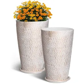Vevor Großer konischer Pflanztopf 53 x 53 x 53 cm Beige