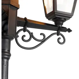 QAZQA Laterne Kunststoff 3-Licht IP44 E27 schwarz