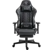 Trisens Gaming Stuhl Chair Racing mit Fußstütze und ergonomsichen 4D-Armlehnen