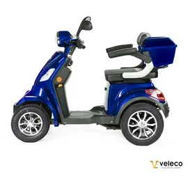 VELECO Faster Elektromobil 4-Rad Seniorenmobil 1000 W blau
