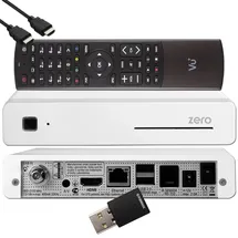 VU+ Zero Linux Full HD Sat Receiver - Weiss + 300 Mbits Wifi Stick