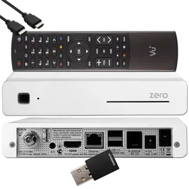 VU+ Zero Linux Full HD Sat Receiver - Weiss + 300 Mbits Wifi Stick