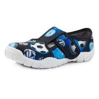 Ladeheid Kinder Hausschuhe LARW005 (Marineblau/Weiß/Bälle, 27 EU)