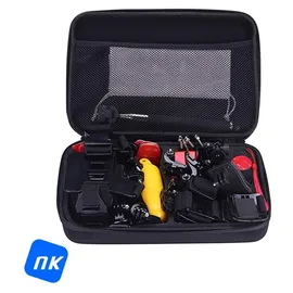 NK -KA3100-FO, 44-in-1-Zubehör-Set für Action-Kamera, Transporttasche, Lenker und Saugnapfhalterung, Selfie-Stick, Handhalterung, Kopf und Schnalle, Schwamm-Schwimmer, 3M-Aufkleber