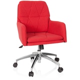 HJH Office Home Office Bürostuhl SHAKE 350 Stoff Rot moderner Drehsessel mit Armlehnen hjh OFFICE