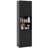 COSTWAY Küchenbuffet Küchenschrank Vorratsschrank 190cm schwarz