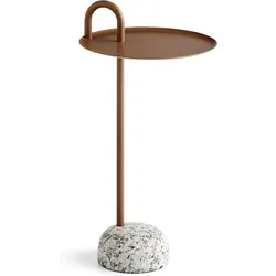 Bowler Beistelltisch 36 cm braun mit Granitbasis